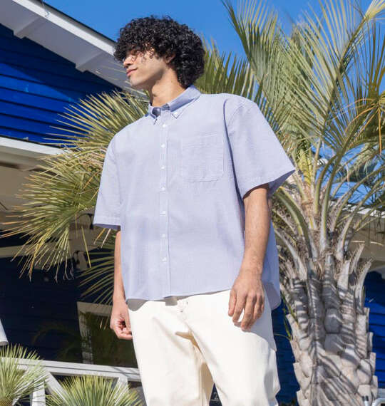 Mc.S.P 吸汗速乾TCシアサッカーB.D半袖シャツを使った3Lサイズのコーディネート