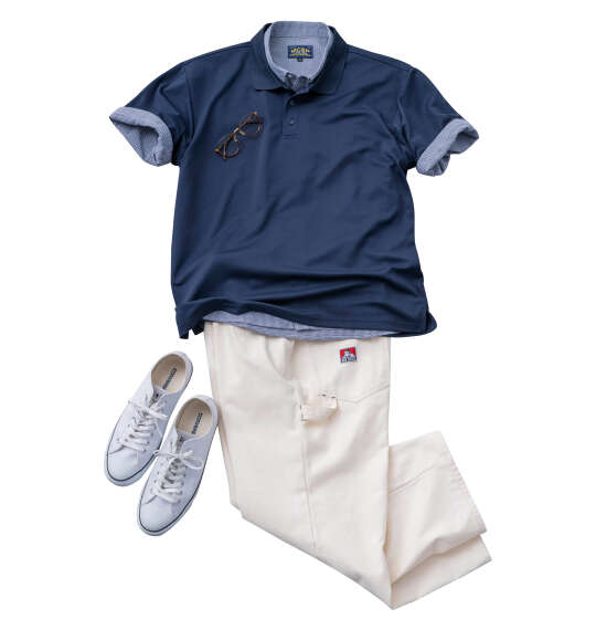 Mc.S.P DRYハニカムメッシュ半袖ポロシャツを使った3Lサイズのコーディネート