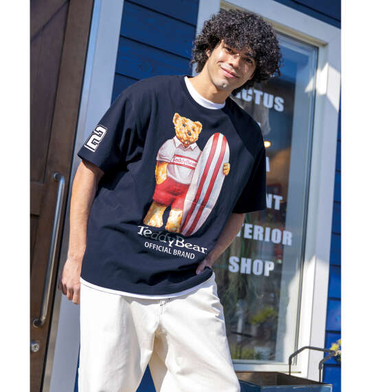 Teddy Bear 天竺プリント半袖Tシャツを使った3Lサイズのコーディネート