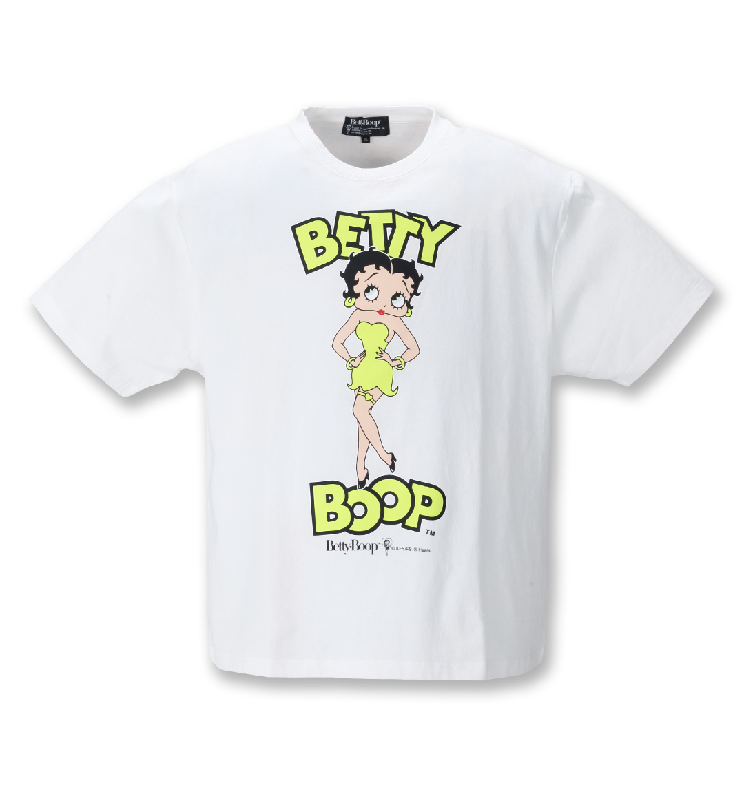 ネオンカラープリント半袖tシャツ Betty Boop ベティ ブープ 大きいサイズのメンズ服通販 ミッド インターナショナル 商品番号1278 1280