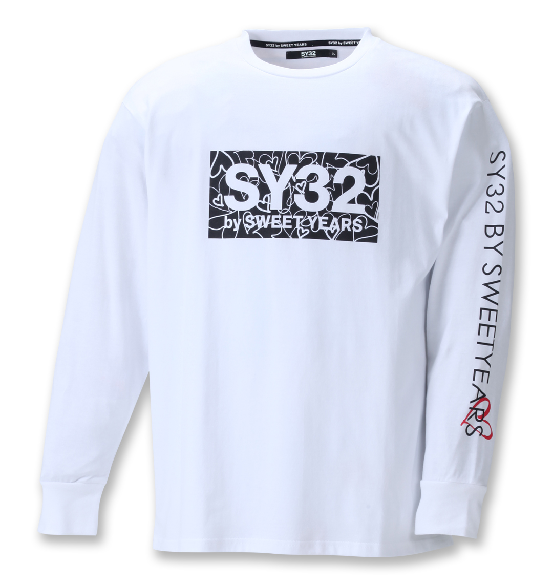 SY32 by SWEET YEARS ハートボックスロゴ長袖Tシャツ 商品番号1278-1660