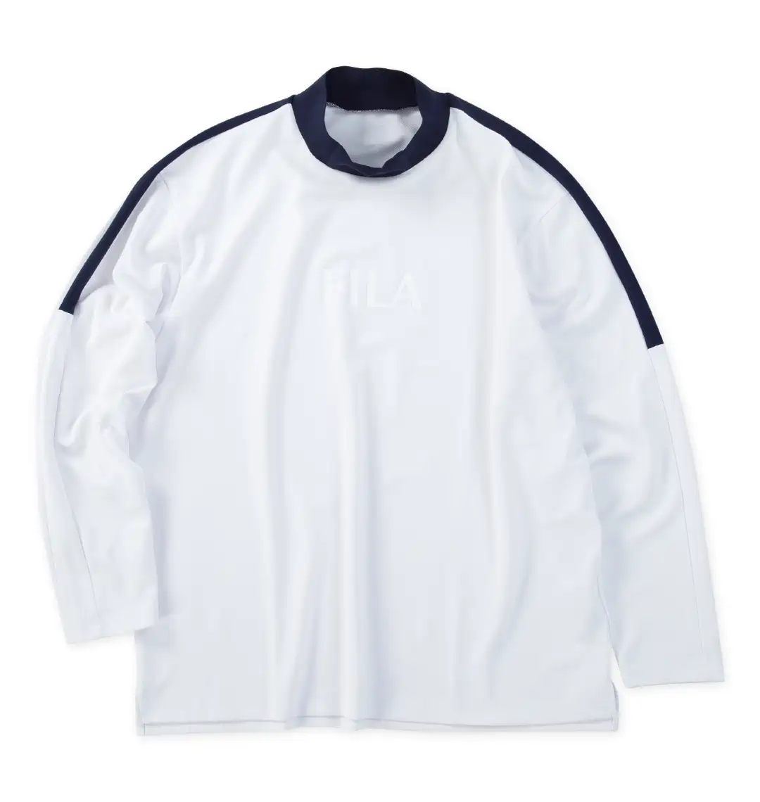 大きいサイズ 鹿の子調ストレッチモックネック長袖シャツ | FILA GOLF