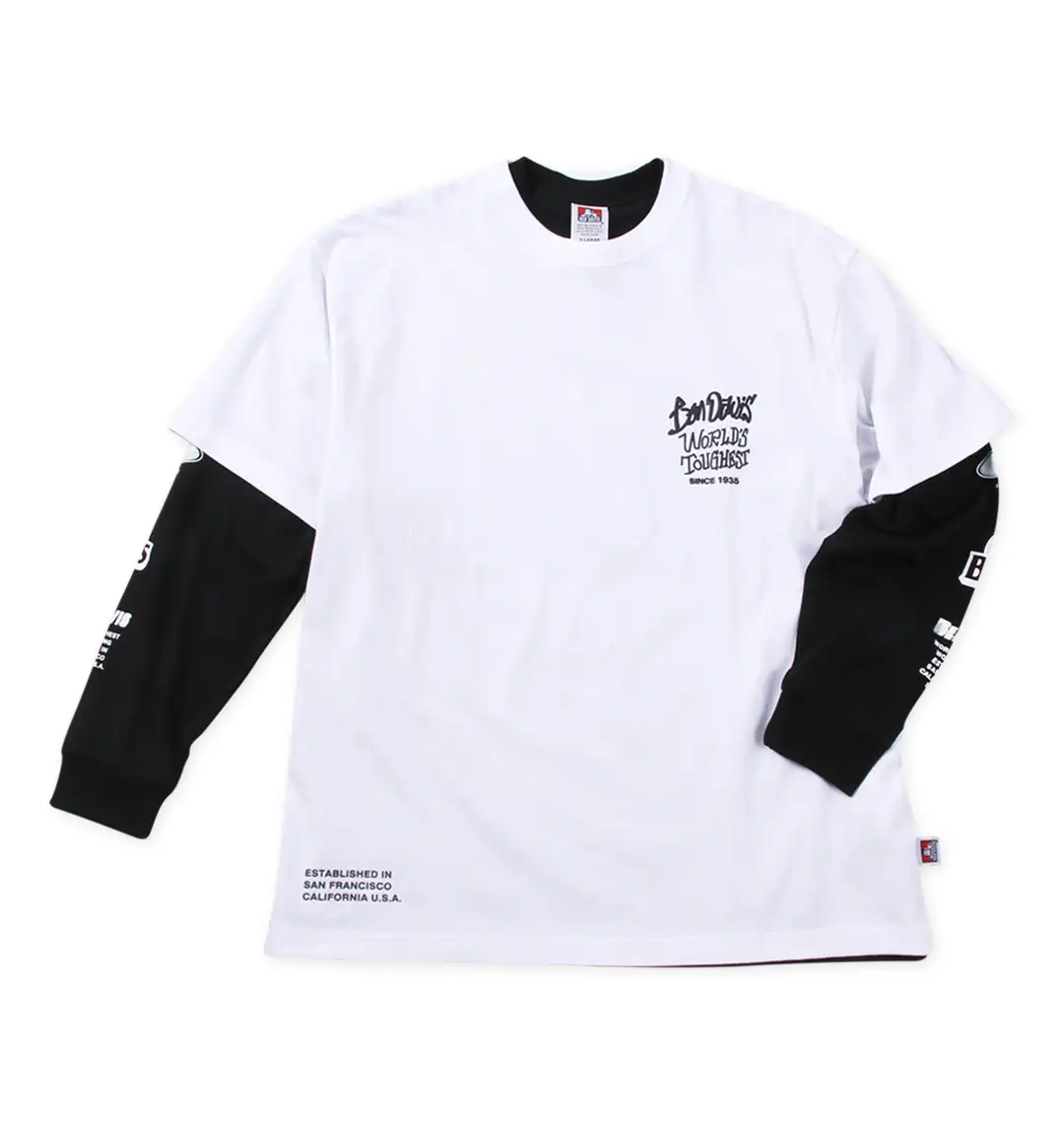 大きいサイズ 長袖T&半袖TレイヤードTシャツ | BEN DAVIS (ベン