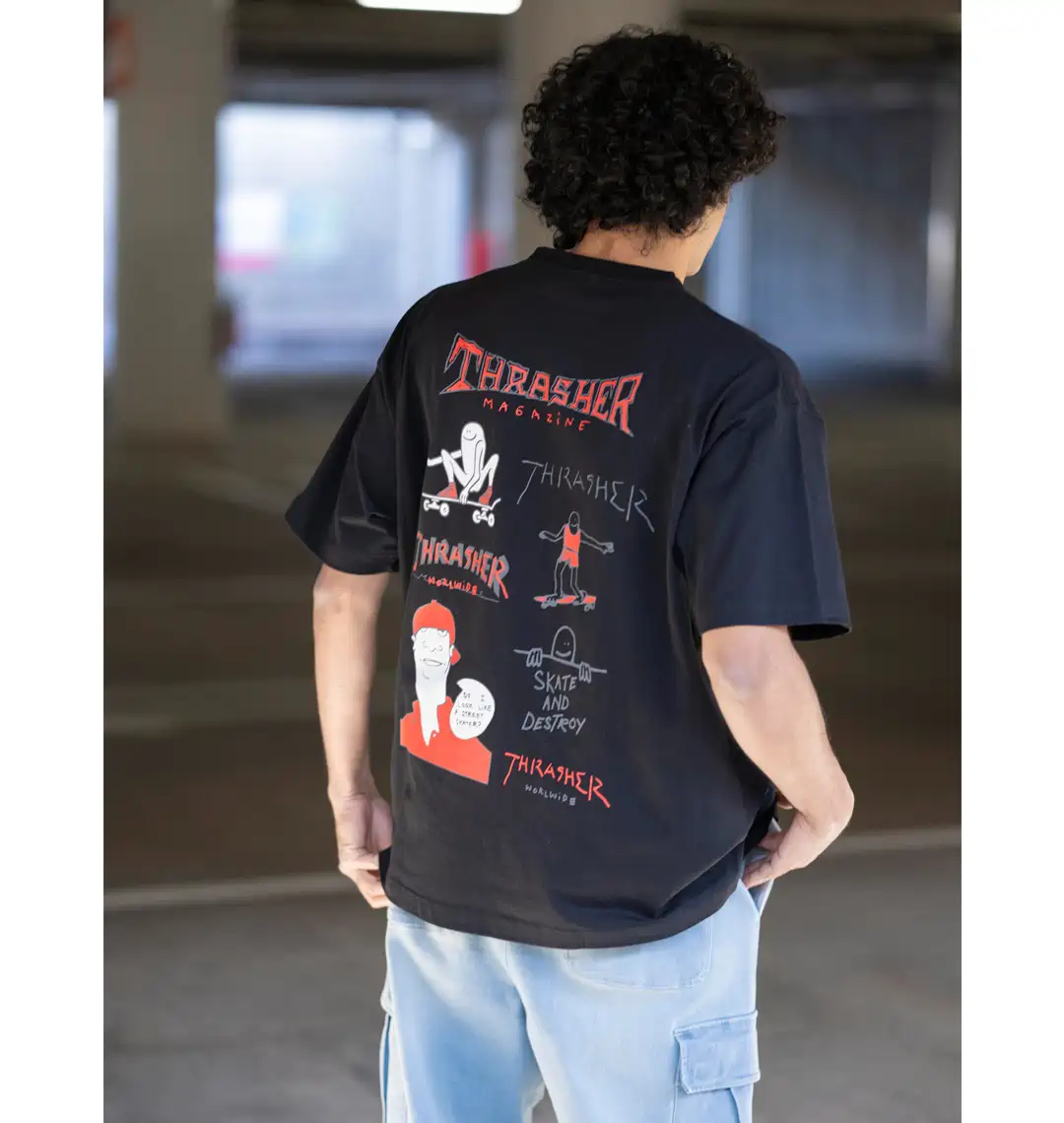 THRASHER スラッシャー　80s ブラック Tシャツ Lサイズ 大きいサイズ 半袖Tシャツ | THRASHER (スラッシャー) | 大きいサイズ