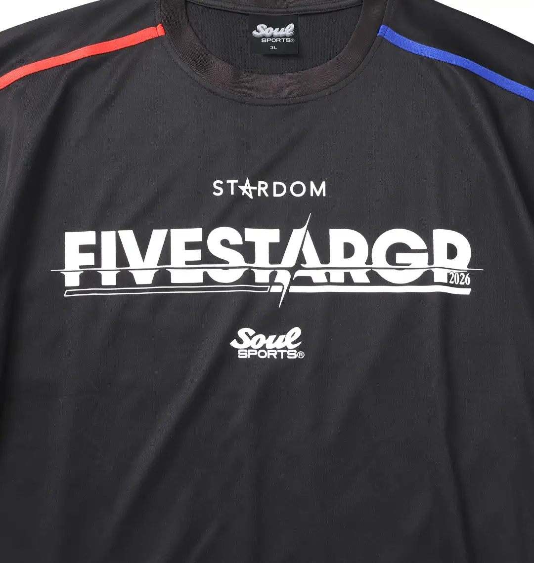 大きいサイズ 5STAR-GP2026大会半袖Tシャツ | STARDOM×SOUL SPORTS