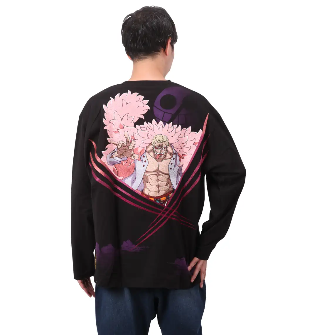 大きいサイズ ドフラミンゴ長袖Tシャツ | 絡繰魂×ONE PIECE (カラクリ