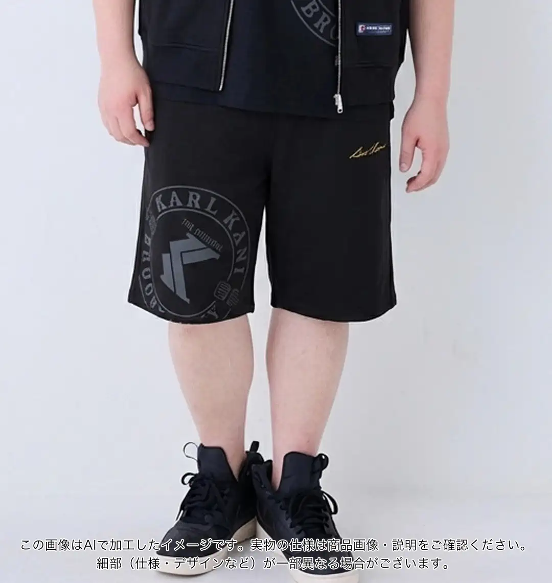 大きいサイズ スウェットハーフパンツ | KARL KANI (カール カナイ