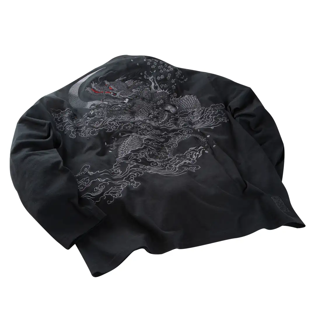 大きいサイズ 龍逆鱗長袖Tシャツ | 絡繰魂 (カラクリタマシイ