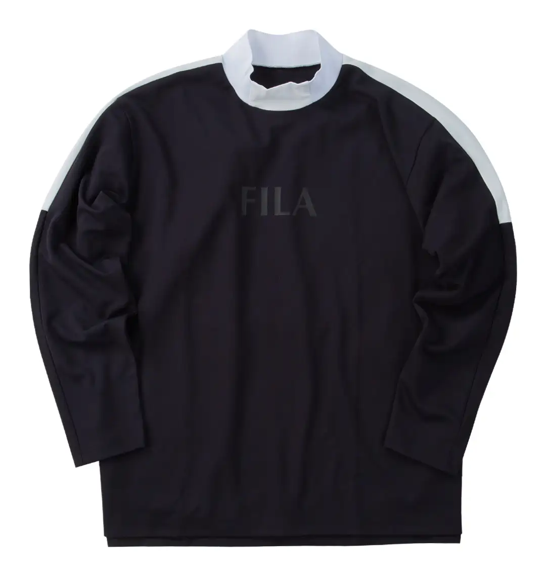 大きいサイズ 鹿の子調ストレッチモックネック長袖シャツ | FILA GOLF