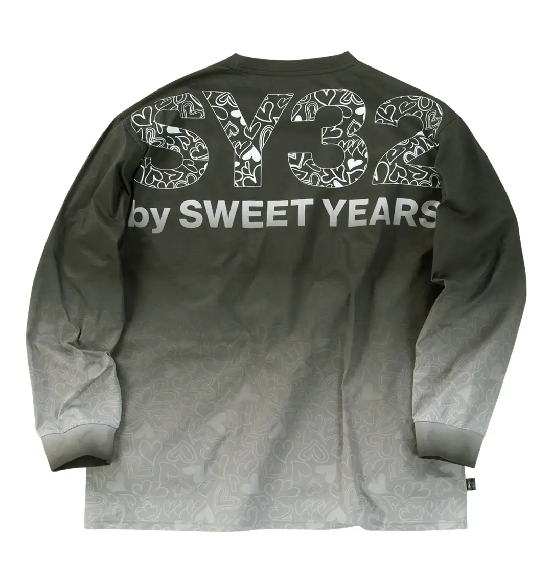大きいサイズ ハートグラデーション長袖Tシャツ | SY32 by SWEET YEARS