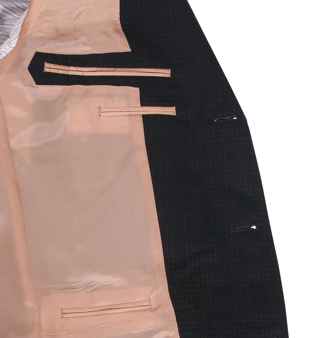 大きいサイズ メンズ  (ベルセライザー) シングル3ツ釦チェンジポケットスーツ 左内ポケット