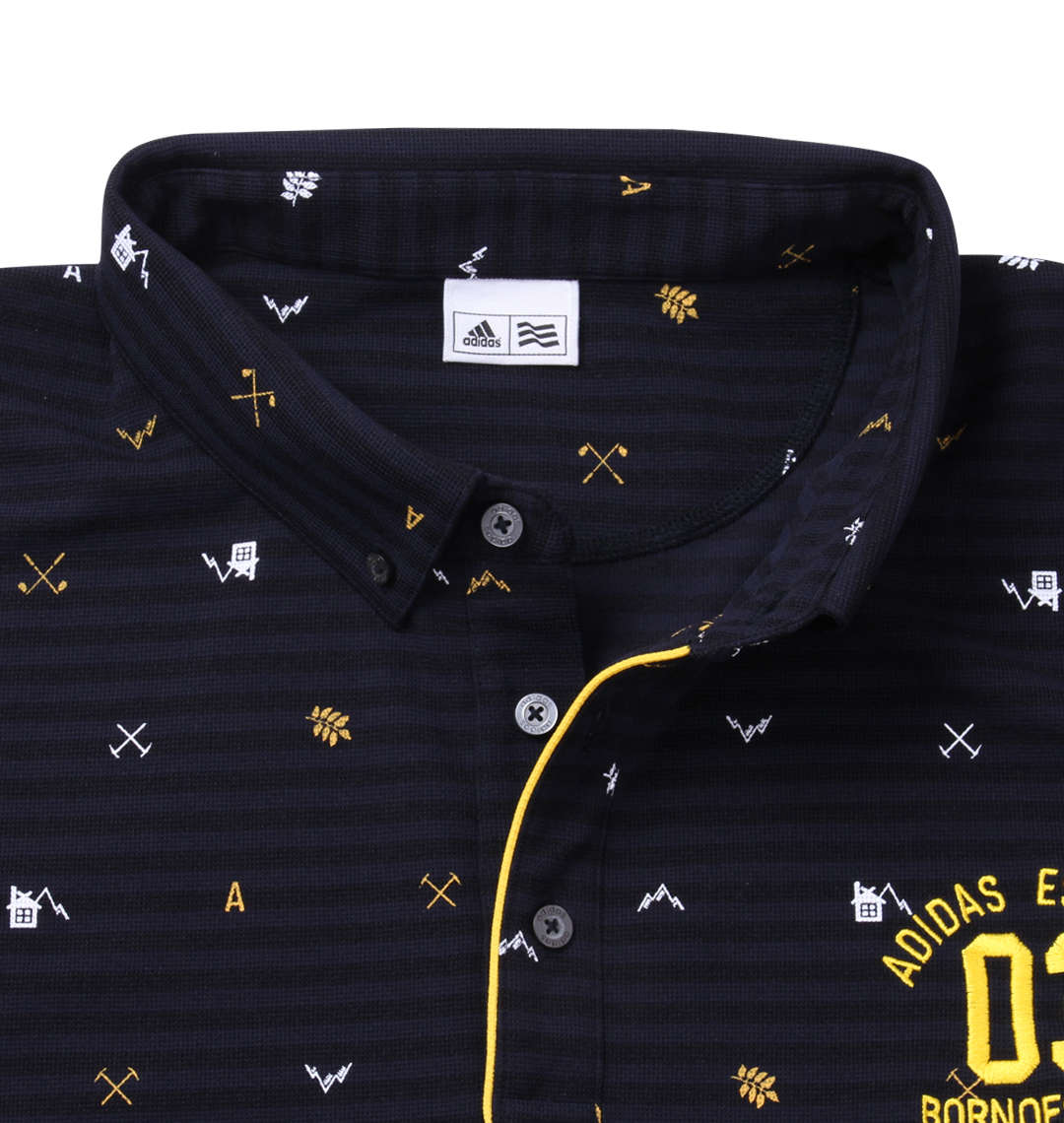 大きいサイズ メンズ adidas golf (アディダスゴルフ) モノグラム半袖B.Dシャツ 