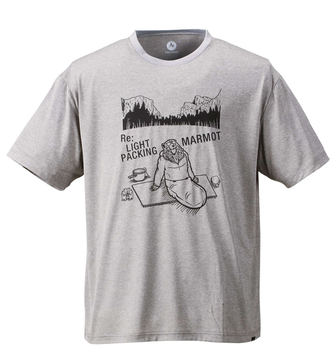 大きいサイズ メンズ Marmot (マーモット) ヘザーカウボーイキャンプ半袖Tシャツ 