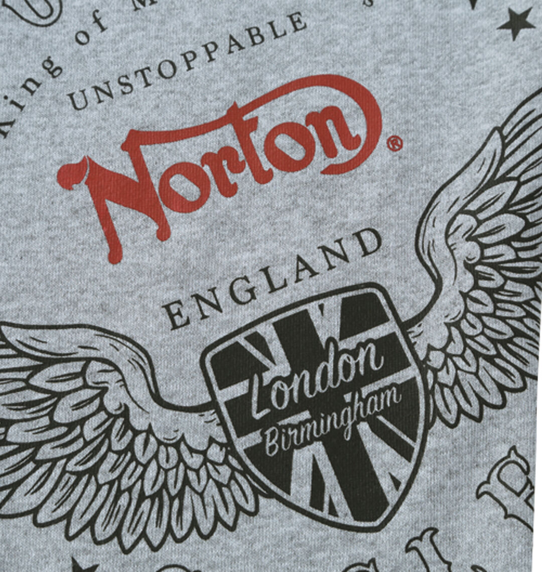大きいサイズ メンズ Norton (ノートン) 裏毛スウェットパンツ プリント