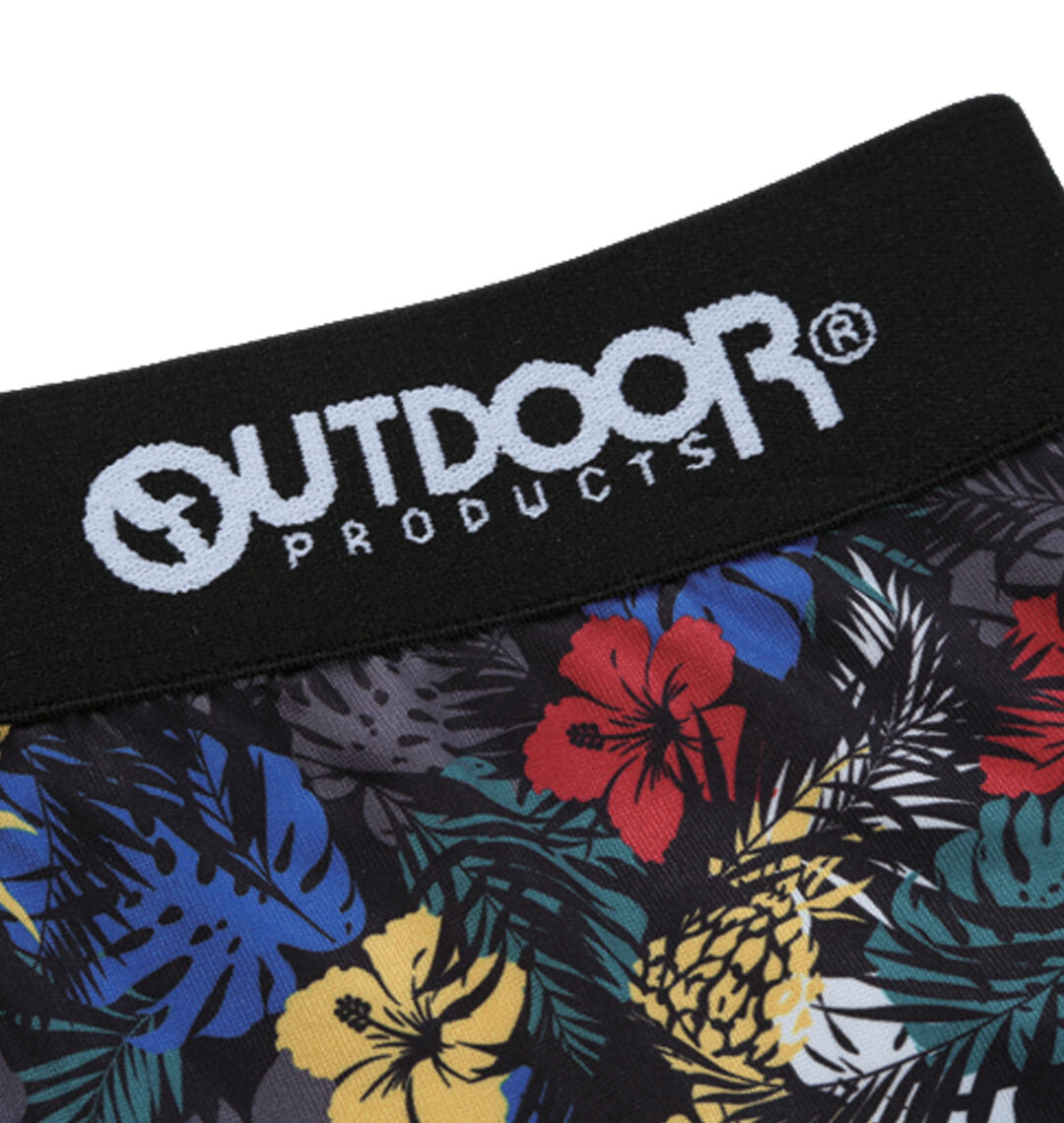 大きいサイズ メンズ OUTDOOR PRODUCTS (アウトドア プロダクツ) ポリエステルベア天アロハ柄ボクサーパンツ ウエストゴム
