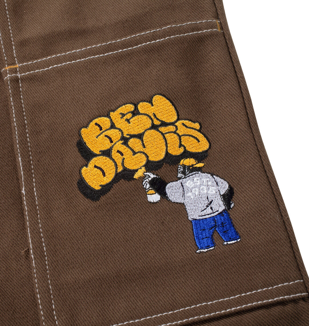 大きいサイズ メンズ BEN DAVIS (ベン デイビス) エンブロイダリーペインターパンツ サイドポケット