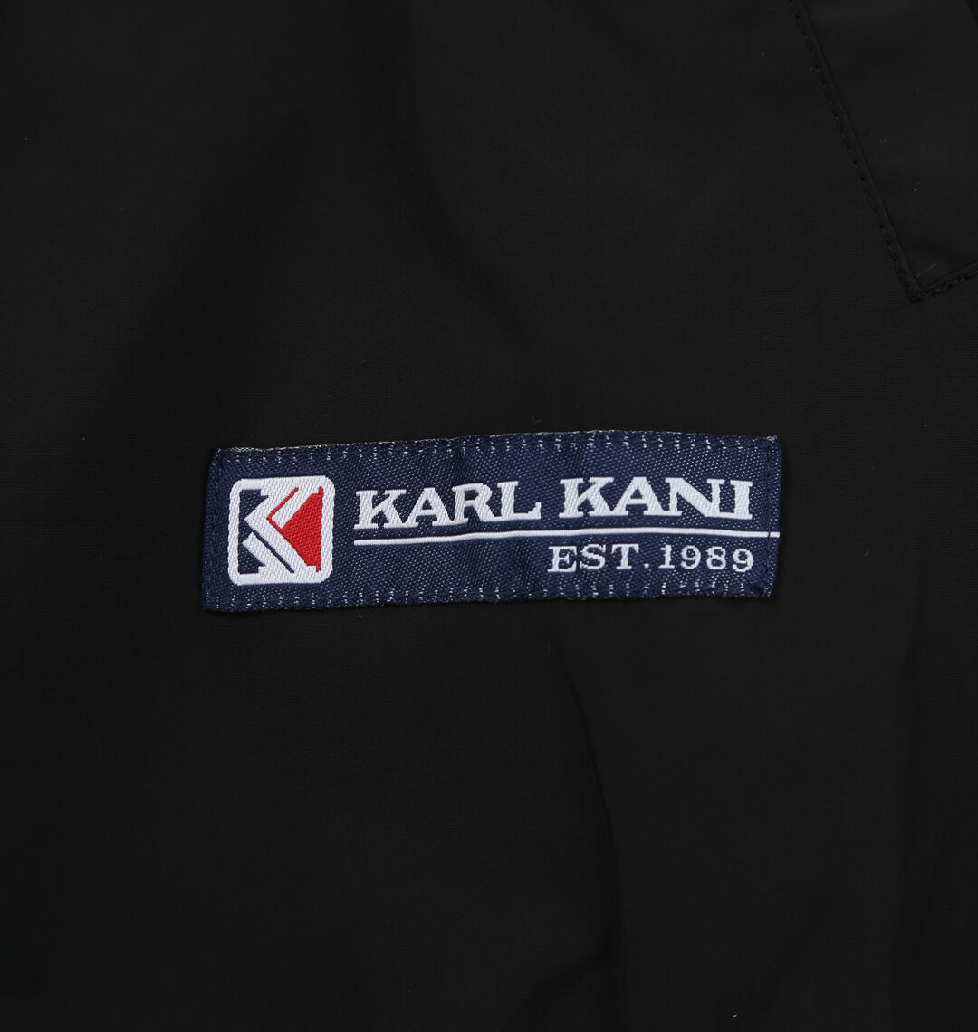大きいサイズ メンズ KARL KANI (カール カナイ) 裏メッシュブレーカーセット ネーム(トップス裾)