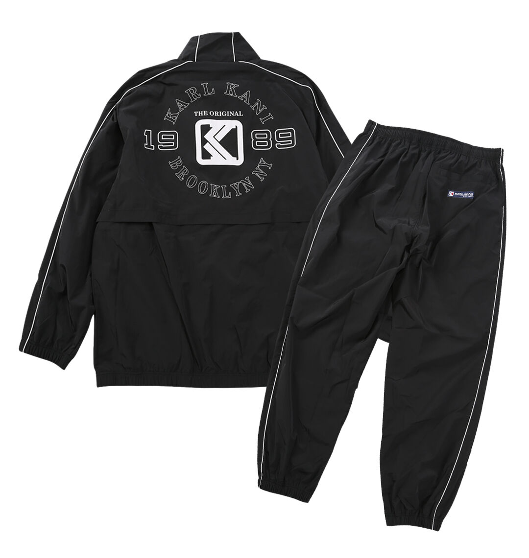 大きいサイズ メンズ KARL KANI (カール カナイ) 裏メッシュブレーカーセット バックスタイル