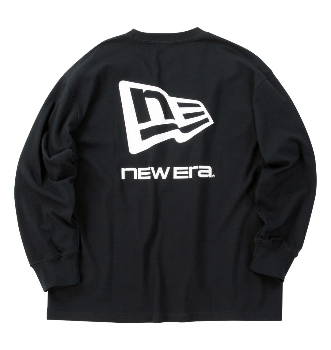 大きいサイズ メンズ NEW ERA (ニューエラ) PAフラッグロゴ長袖Tシャツ バックスタイル