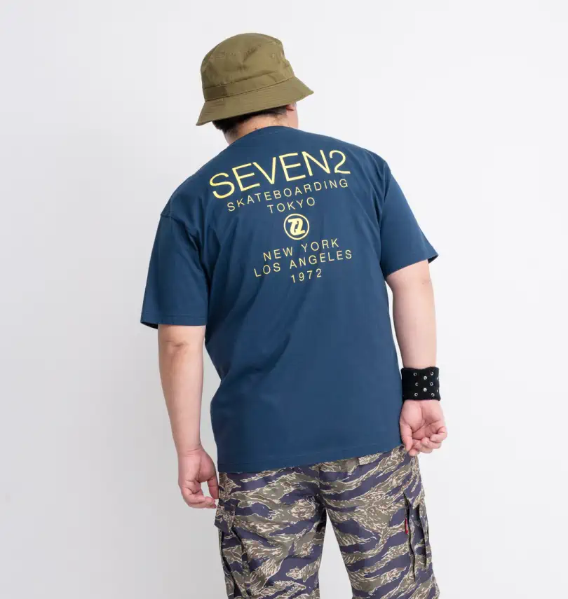 【 何でも市場 】 大きいサイズ 天竺半袖Tシャツ | SEVEN2 (セブンツー) | 大きいサイズ