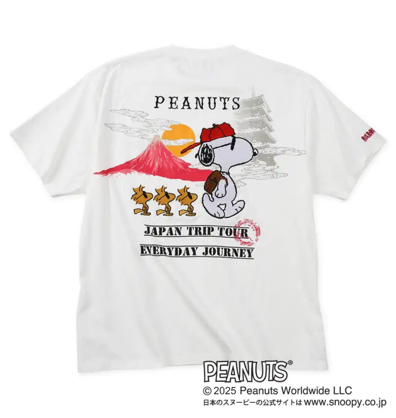 大きいサイズ スヌーピーコラボ半袖Tシャツ 絡繰魂 PEANUTS カラクリタマシイ ピーナッツ 大きいサイズのメンズ服通販ミッド 1278-5597