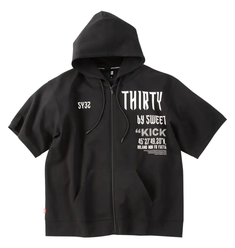 大きいサイズ アクティブ半袖フルジップパーカー | SY32 by SWEET