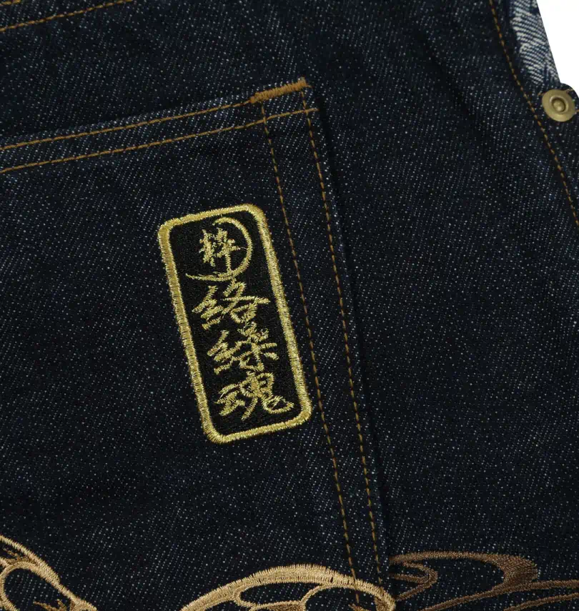 大きいサイズ 極巻龍デニムパンツ | 絡繰魂 (カラクリタマシイ 