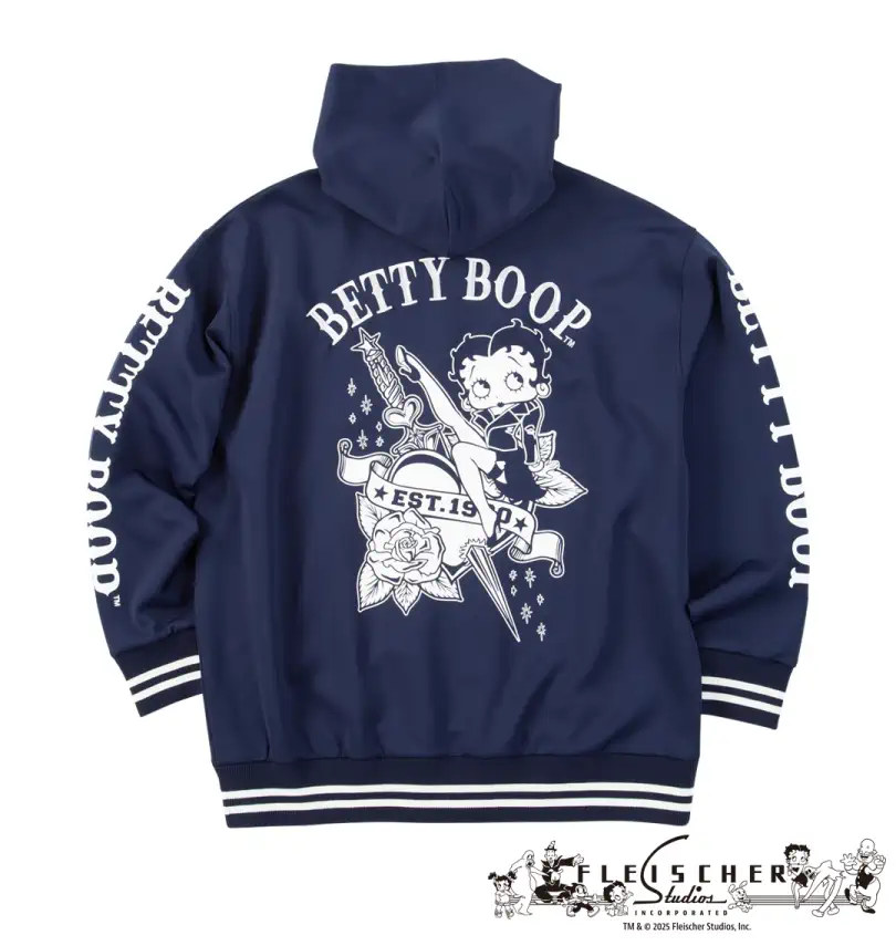大きいサイズ ダンボールニットフルジップパーカー | BETTY BOOP 