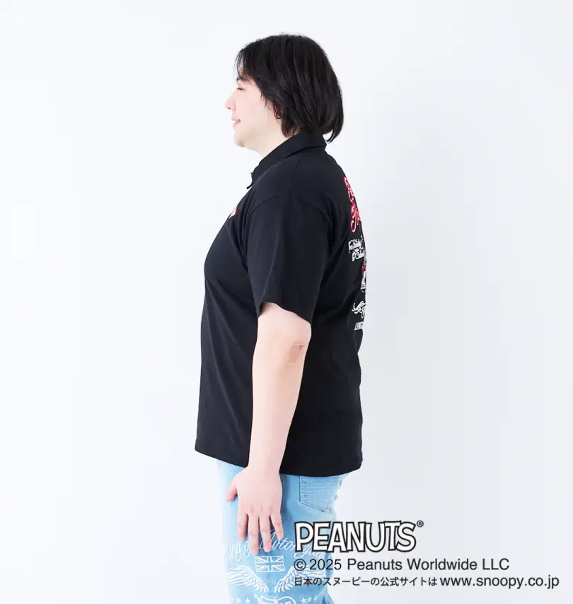 大きいサイズ スヌーピーコラボ半袖ポロシャツ | FLAGSTAFF×PEANUTS