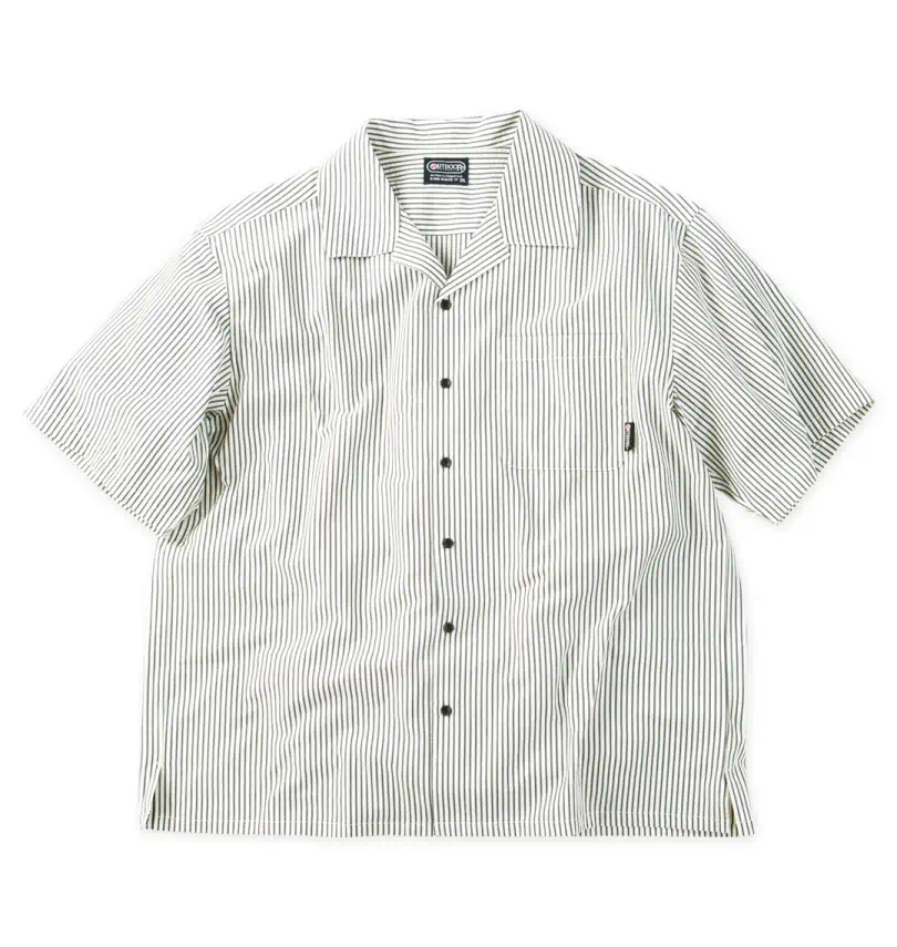 大きいサイズ サッカー/ジャガード半袖オープンカラーシャツ | OUTDOOR