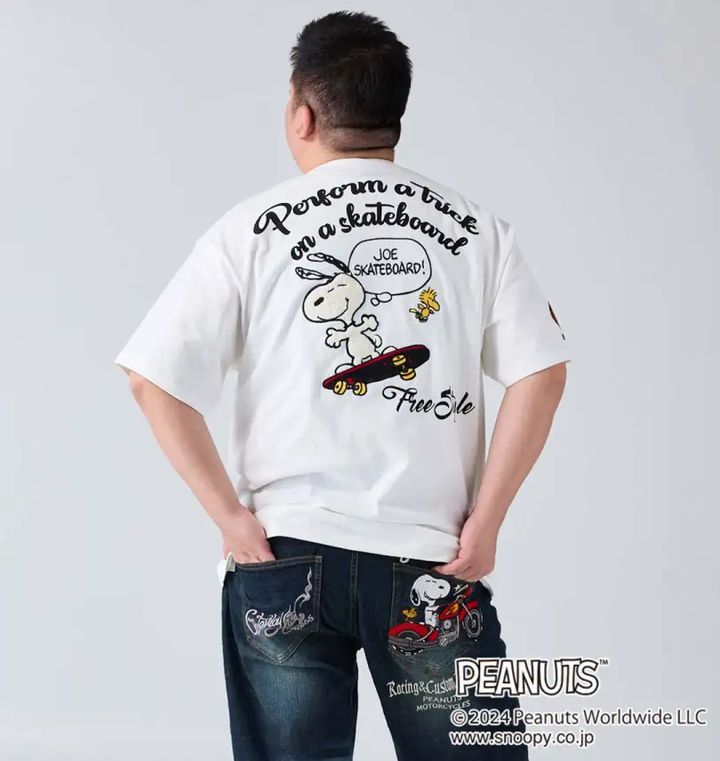 大きいサイズ スヌーピーコラボ半袖Tシャツ | FLAGSTAFF×PEANUTS  