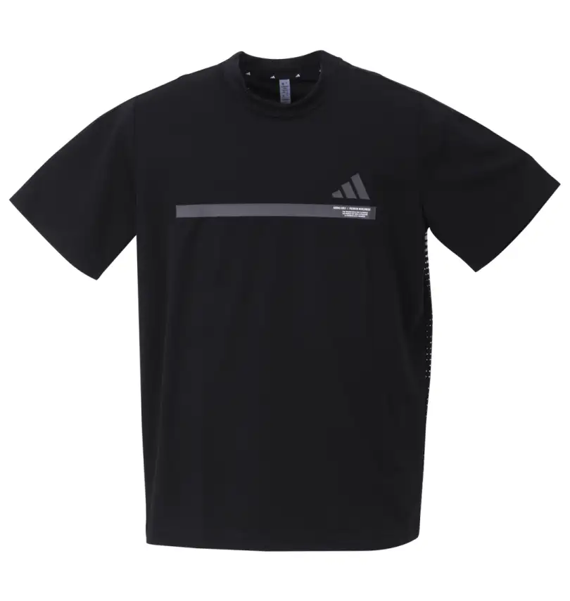 送料無料 新品 adidas ゴルフ ビッグアディダスロゴ半袖モックネックシャツ
