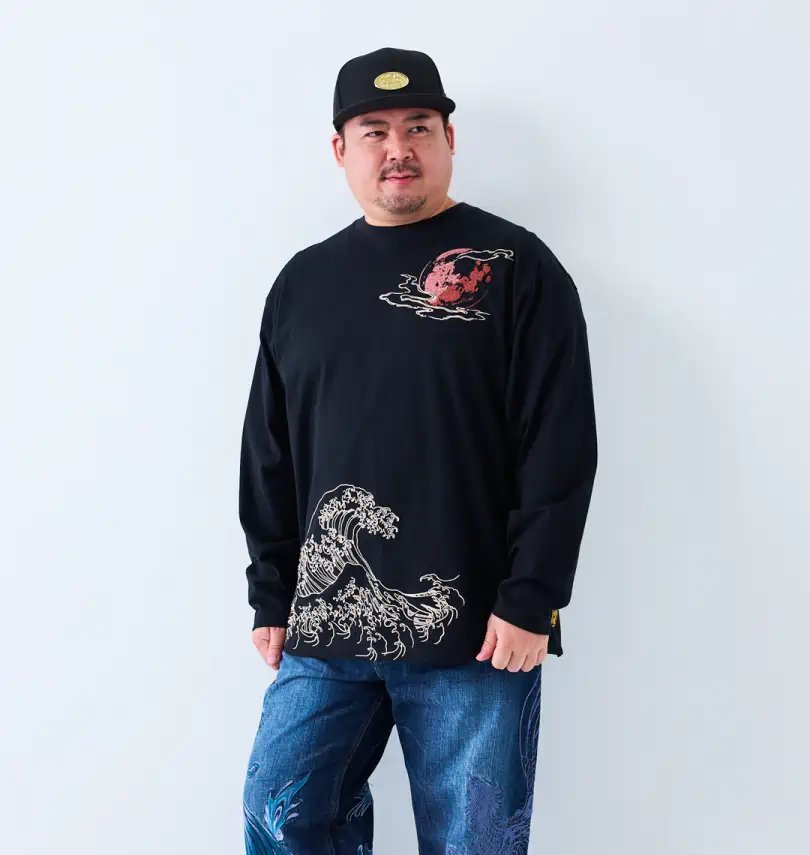 大きいサイズ 昇り錦鯉長袖Tシャツ | 絡繰魂 (カラクリタマシイ 
