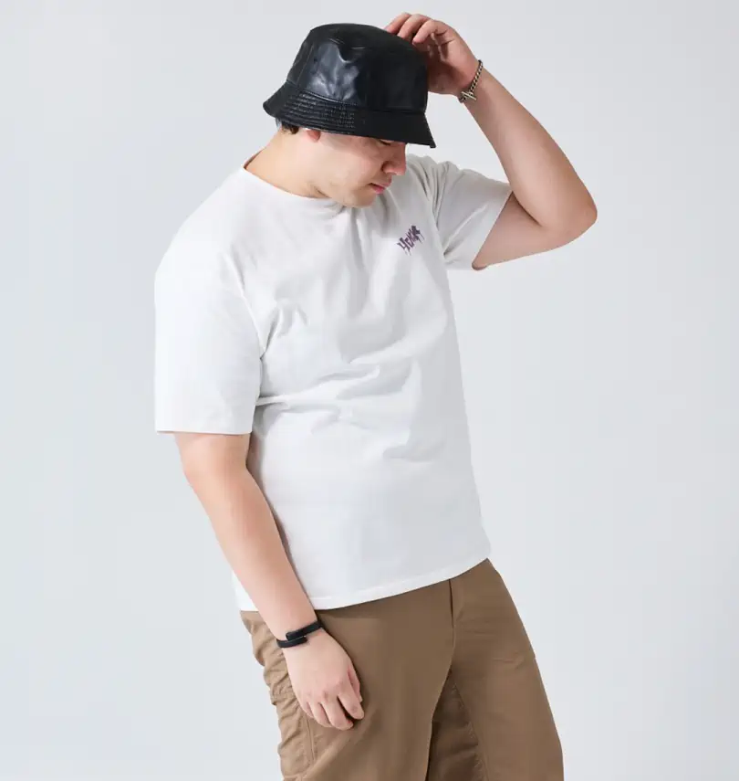 大きいサイズ スプレーボーイ柄天竺半袖Tシャツ | ATC×NEW JACK
