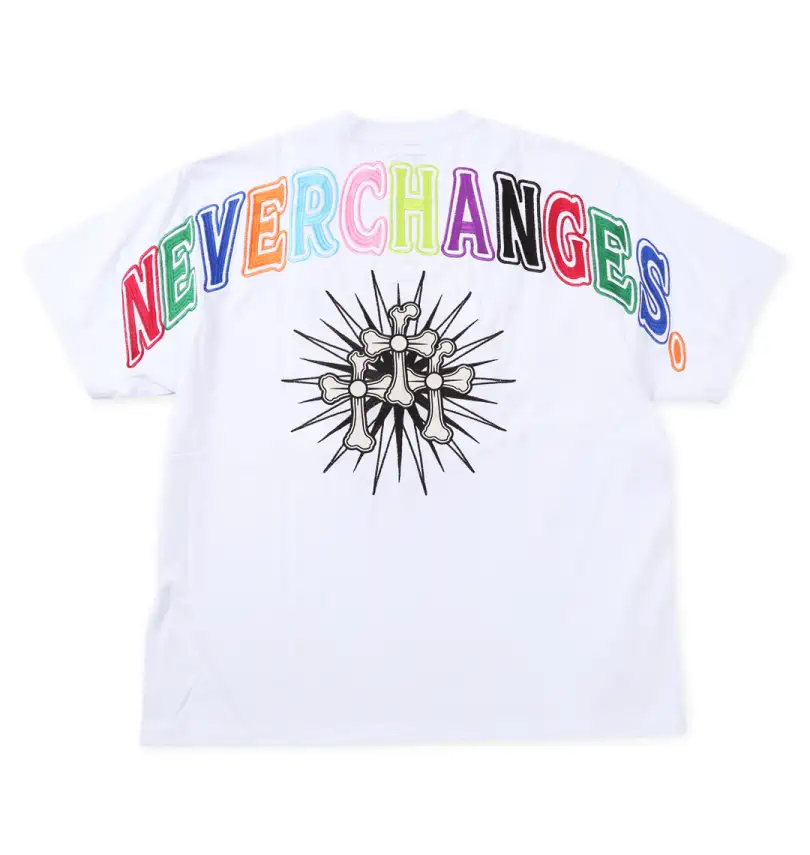 カラフルロゴ ホワイトゴルフシャツ 89 大きいサイズ おしゃぶりワンワンカラフルロゴ半袖Tシャツ | GALFY