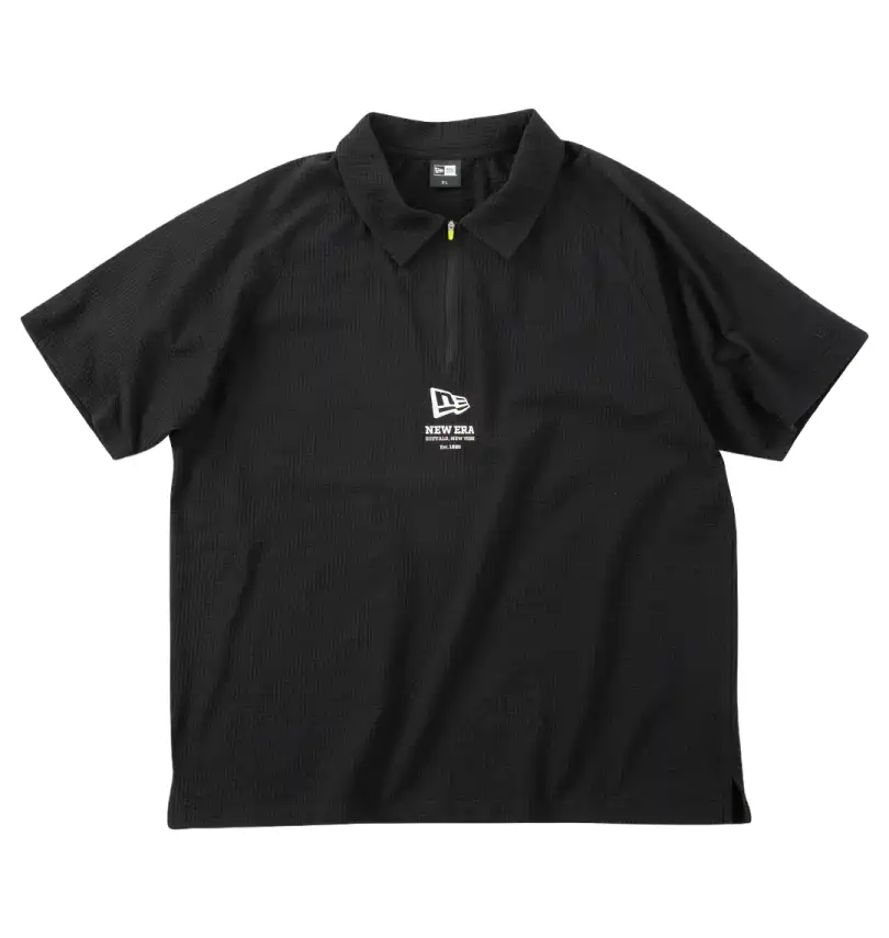 大きいサイズ シアサッカージップ半袖ポロシャツ | NEW ERA GOLF