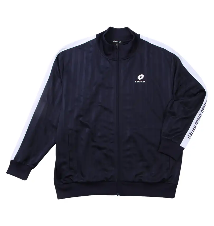 大きいサイズ シャドーストライプジャージジャケット | LOTTO (ロット