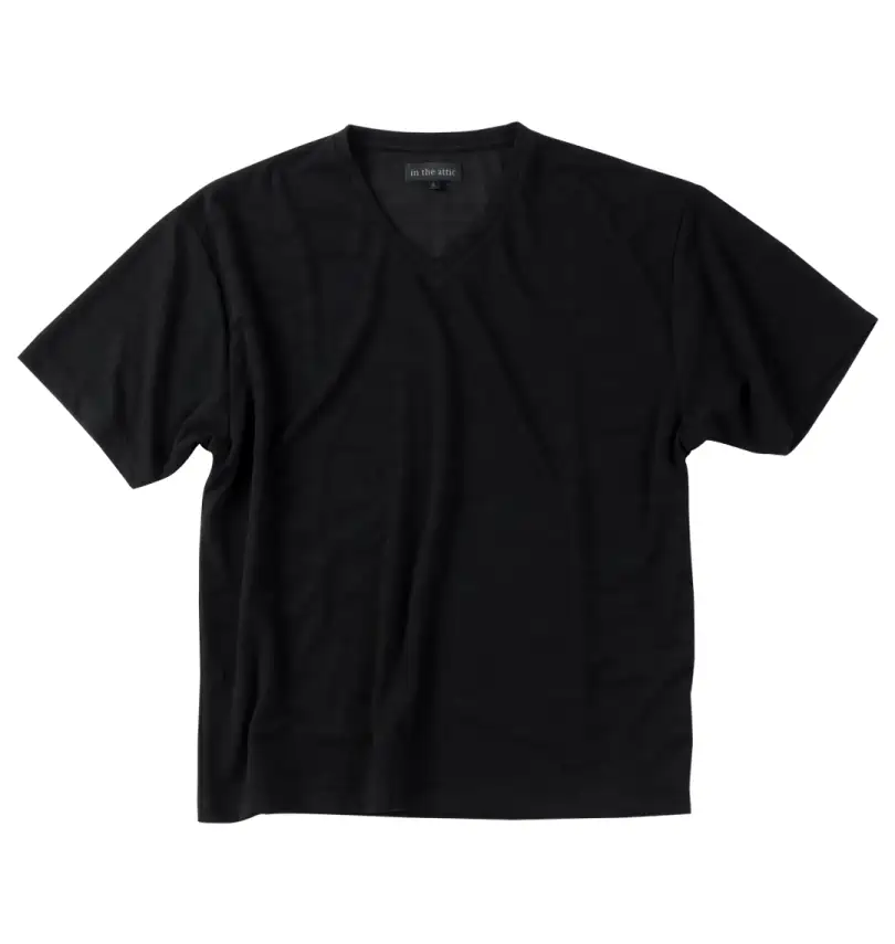 大きいサイズ 膨れオルテガジャガードVネック半袖Tシャツ | in the 