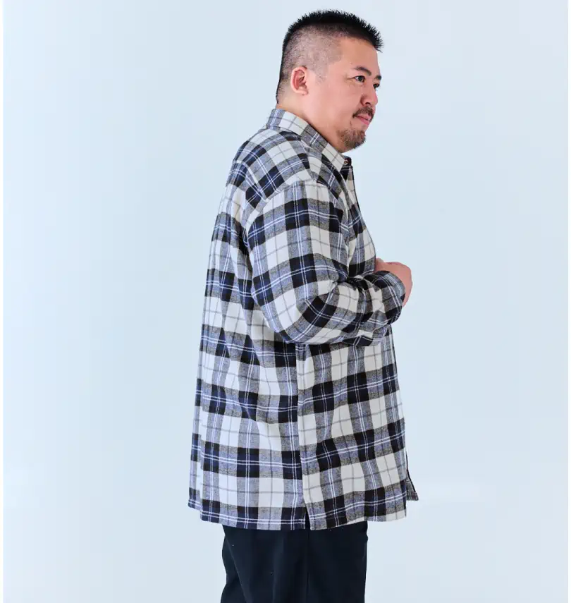 大きいサイズ ビエラチェック長袖シャツ | OUTDOOR PRODUCTS