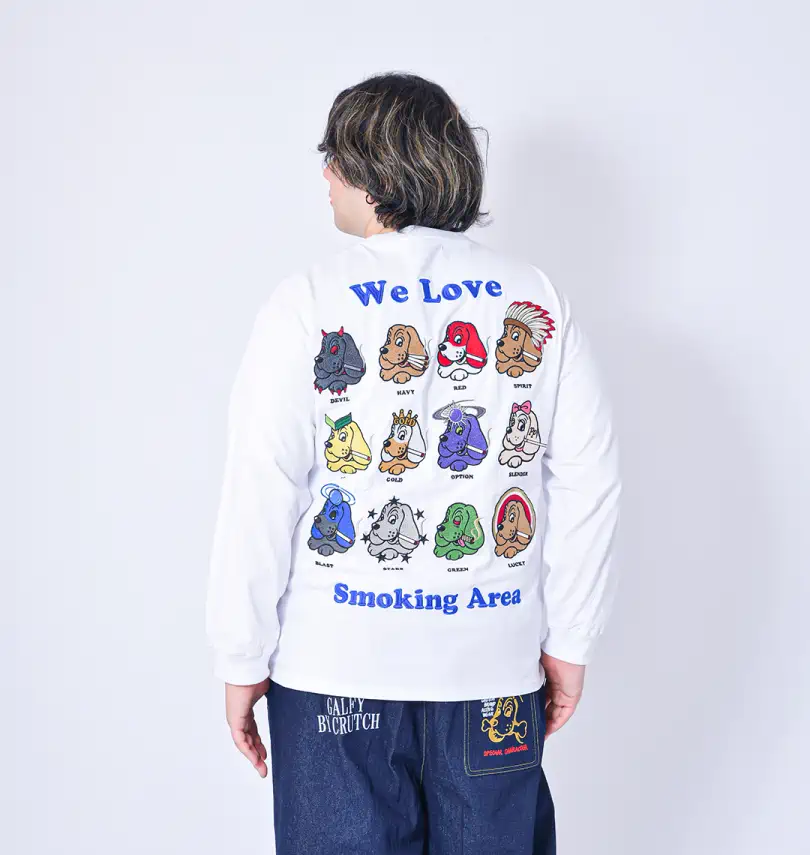 大きいサイズ ヤニラバーズ長袖Tシャツ | GALFY (ガルフィ) | 大きい 