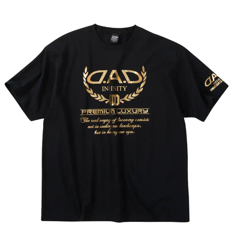 大きいサイズ 箔プリント半袖Tシャツ | D.A.D (ディー・エー・ディー 大きいサイズ 箔プリント半袖Tシャツ | D.A.D (ディー・エー・ディー