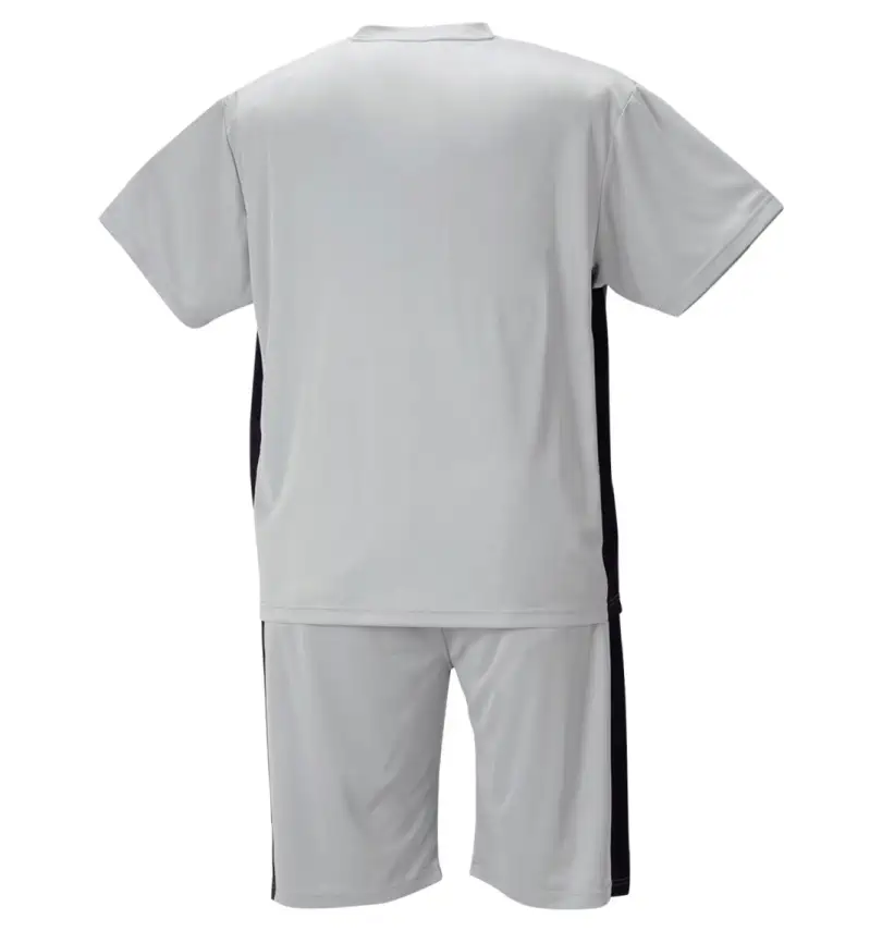 大きいサイズ ハニカムメッシュ脇切替半袖Tシャツハーフパンツセット 