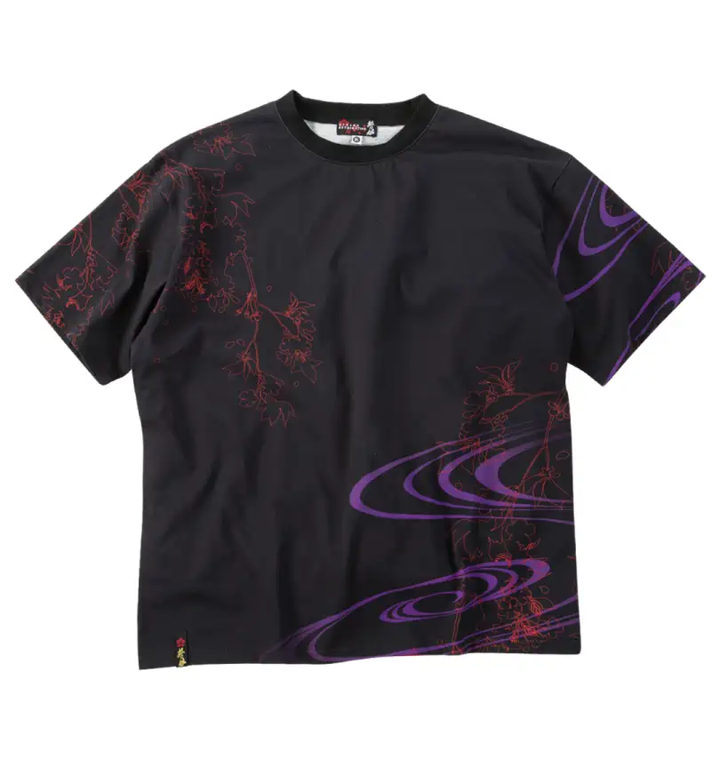 大きいサイズ 穂乃花三日月桜半袖Tシャツ | 絡繰魂抜刀娘 (カラクリ
