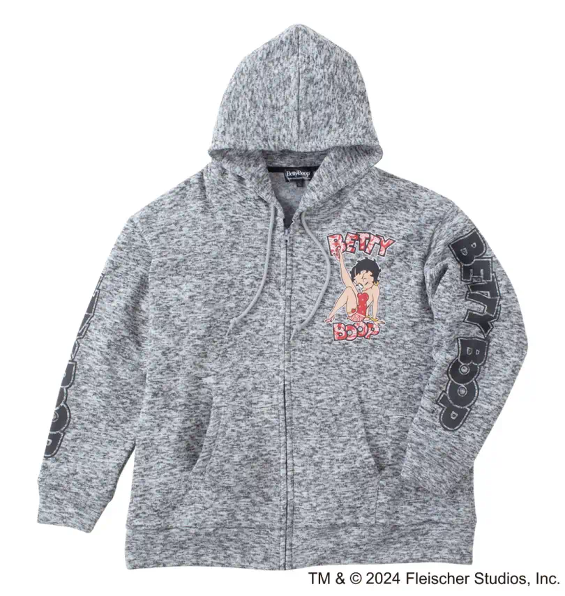 大きいサイズ ニットフリースプリントフルジップパーカー | BETTY BOOP 