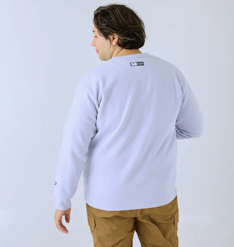 大きいサイズ エステル裏起毛クルートレーナー | Reebok (リーボック