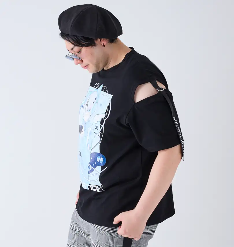 大きいサイズ サイコ×寝田ルネ ゲーマー半袖Tシャツ | PSYCHO NATION