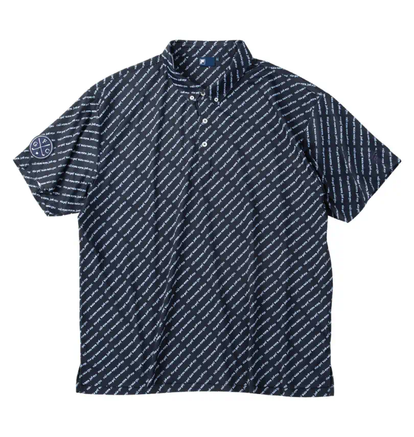 大きいサイズ ECOディンブルメッシュロゴプリント半袖シャツ | FILA