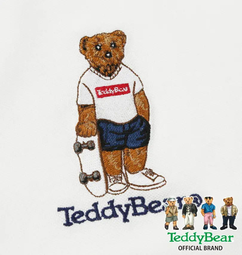 大きいサイズ 鹿の子刺繍&プリント半袖ポロシャツ | Teddy Bear 