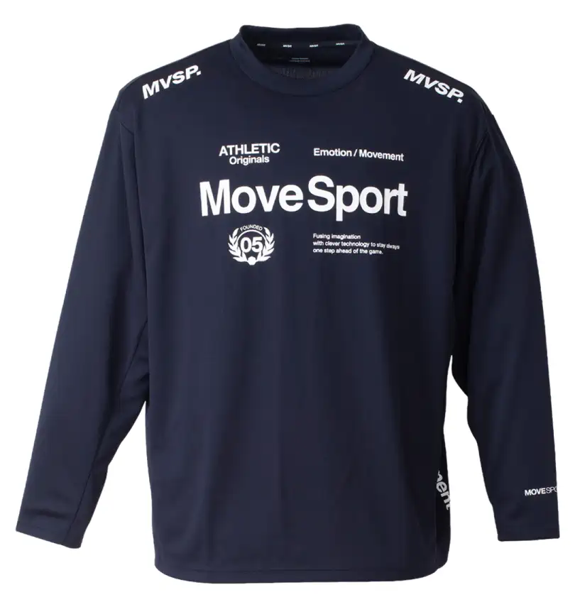 大きいサイズ ドライメッシュオーセンティックロゴ長袖Tシャツ 
