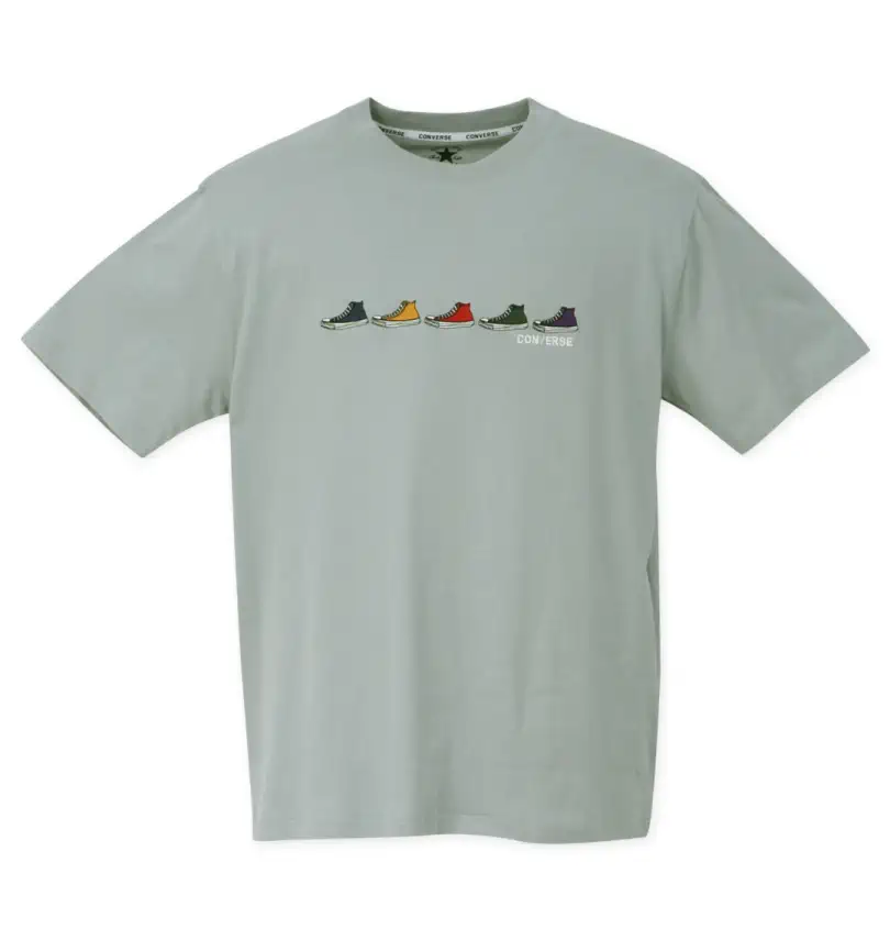 大きいサイズ 5シューズ刺繍半袖Tシャツ | CONVERSE (コンバース